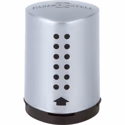 Faber-Castell 183700, Taille crayon manuel, Noir, Argent, Ambidextre