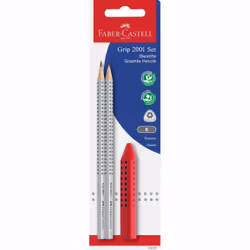 Faber-Castell 185297, B, Argent, Triangulaire, Blister, 2 pièce(s)