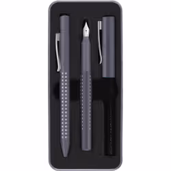 Faber-Castell 201529, Gris, 2 pièce(s), Stylo à bille + Stylo plume