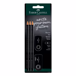 Faber-Castell 217086, B, Noir, Triangulaire, Art, Dessin graphique, Loisir, Bureau, École, Technical drawing, Blister, 5 pièc ...