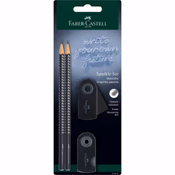 Faber-Castell 218472, Noir, Triangulaire, Blister, 3 pièce(s), PVC