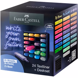 Faber-Castell 254602, 24 pièce(s), Multicolore, Pointe biseautée, Multicolore, 1 mm, 5 mm