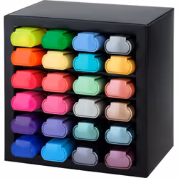 Faber-Castell 254602 marqueur 24 pièce(s) Pointe biseautée Multicolore