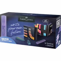 Faber-Castell 254603, 16 pièce(s), Métallique, Multicolore, Pastel, Pointe biseautée, Multicolore, Plastique, 1 mm