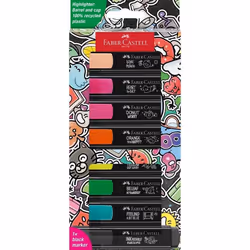 Faber-Castell Textliner Graffiti, 8 pièce(s), Beige, Noir, Bleu, Vert, Rose clair, Orange, Rose, Jaune, Pointe biseautée, Pla ...
