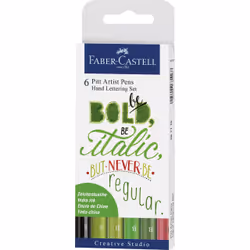 Faber-Castell 8800503, Noir, Vert, Rouge, Turquoise, Multicolore, Rond, Encre à pigments, Pointe du marqueur/fine, 0,3 mm
