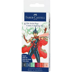 Faber-Castell 267196 stylo de calligraphie Beige, Bleu, Vert, Indigo, Rose, Rouge 6 pièce(s)