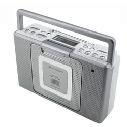 Soundmaster BCD480 Système stéréo portable Analogique FM, PLL Argent Lecture de MP3