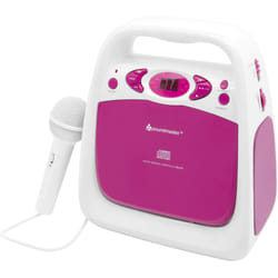 Soundmaster KCD50PI Lecteur de CD Lecteur CD portable Rose, Blanc