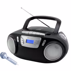 Soundmaster SCD5800SW, Analogique, FM, PLL, Lecteur, CD, CD-R, CD-RW, 3 W, Noir, Argent