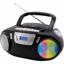 Soundmaster SCD5800SW Analogique 3 W FM, PLL Noir, Argent Lecture de MP3