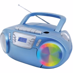 Soundmaster SCD5800BL Analogique 3 W FM, PLL Bleu, Argent Lecture de MP3