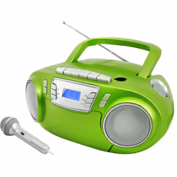 Soundmaster SCD5800GR, Analogique, FM, PLL, Lecteur, CD, CD-R, CD-RW, 3 W, Vert, Argent