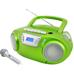 Soundmaster SCD5800GR Analogique 3 W FM, PLL Vert, Argent Lecture de MP3