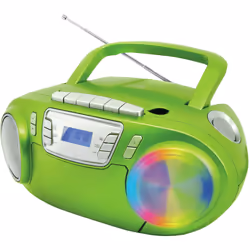 Soundmaster SCD5800GR Analogique 3 W FM, PLL Vert, Argent Lecture de MP3