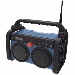Soundmaster DAB85BL, Portable, DAB+, FM, 10 W, Noir, Bleu, Monochromatique, Rotatif