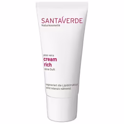 Santaverde Cream Rich Fragrance Free, Crème de jour, Femmes, Peau sèche, Peau sensible, Visage, Anti-rougeurs, Calmant, Hydra ...