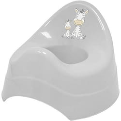 Bieco - gris pot avec motif de zèbre et de la musique à environ 28 x 28 x 22 cm à partir de 8 mois à 3 ans -