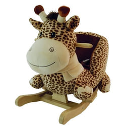 Girafe à bascule - BIECO - Pour Enfant de 9 mois à 3 ans - Peluche douce et siège avec ceinture de sécurité