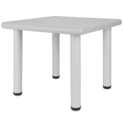 Bieco Table pour Enfant Gris glace  Table Enfant 1- 8 ans  env. 62x 62x 52 cm  Réglable en Hauteur  Table de Jardin Enfant