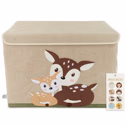 Bieco 04000460, Boîte de rangement de jouets, Olive, Sable, Autonome, Garçon/Fille, Image, Motif animal
