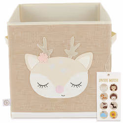 Bieco 04010463, Boîte de rangement de jouets, Rose, Sable, Autonome, Garçon/Fille, Image, Motif animal
