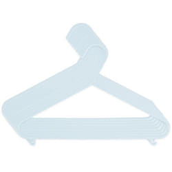 Cintres Enfants - BIECO - Bleu Glace - Lot de 8 pcs - Plastique de haute qualité - Longueur 30 cm