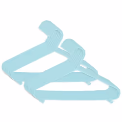 Cintres Enfant - BIECO - Turquoise - 16 pièces - Plastique - Longueur 30 cm