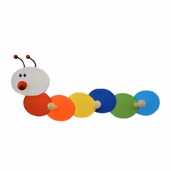 Bieco 23-021947, Bois, Multicolore, 3 pièce(s), Motif animal, 380 mm, 65 mm