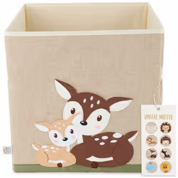 Bieco 4010460, Boîte de rangement de jouets, Olive, Sable, Autonome, Garçon/Fille, Image, Motif animal