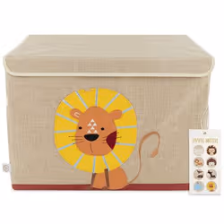 Bieco 04000457, Boîte de rangement de jouets, Sable, Jaune, Autonome, Garçon/Fille, Image, Motif animal