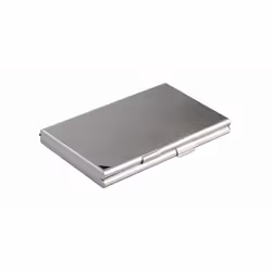 Durable BUSINESS CARD BOX duo rangement de cartes de visites Aluminium Argent