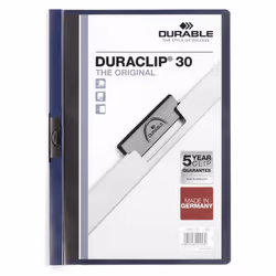 Durable DURACLIP, Bleu, PVC, 30 feuilles, A4, 1 pièce(s)