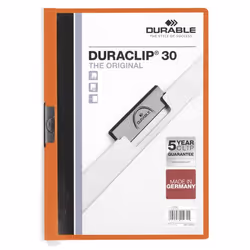 Durable DURACLIP 30 A4, Orange, Blanc, PVC, 30 feuilles, A4, 1 pièce(s)