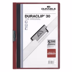 Durable Duraclip 30, Bourgogne, Transparent, PVC, 30 feuilles, A4, 1 pièce(s)