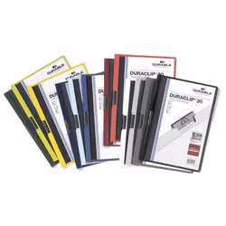 Durable DURACLIP 30 A4 protège documents PVC Noir, Vert, Transparent