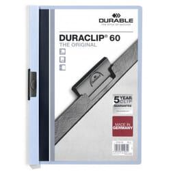 Durable Duraclip 60 protège documents PVC Bleu clair, Transparent