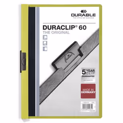 Durable DURACLIP, Vert, 60 feuilles, A4, 1 pièce(s), Allemagne