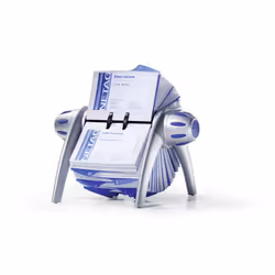 Durable Visifix flip rangement de cartes de visites Bleu, Argent