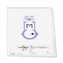 Durable 2339, 210 x 297 mm (A4), Transparent, PVC, Portrait, Supérieure et latérale, 0,15 mm