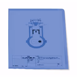 Durable 2337, 210 x 297 mm (A4), Bleu, Transparent, Polypropylène (PP), Portrait, Supérieure et latérale, 0,12 mm