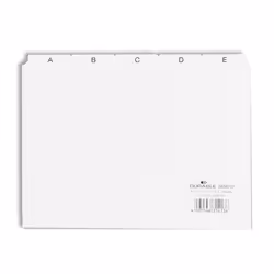 Durable 365002, Onglet avec index alphabétique, PVC, Blanc, Paysage, A5, 0.3 mm