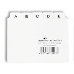 Durable 3670/02 intercalaire Blanc 25 pièce(s)