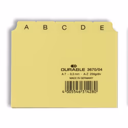 Durable 3670/04, Jaune, 105 mm, 74 mm, 25 pièce(s)