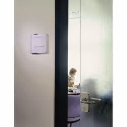 Durable INFO SIGN Support de panneau 15 x 15cm Acrylique, Aluminium Argent