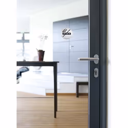 Durable Picto "No Smoking" Rond Argent Acier inoxydable