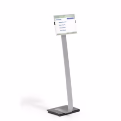 Durable INFO SIGN Stand d'information A4 Acrylique, Aluminium Argent