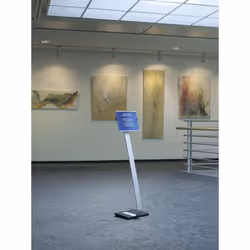 Durable INFO SIGN Stand d'information A4 Acrylique, Aluminium Argent - Vue supplémentaire 5