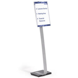 Durable 481323 support de panneau et stand d'information A3 Acrylique Argent