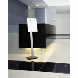 Durable 481323 support de panneau et stand d'information A3 Acrylique Argent